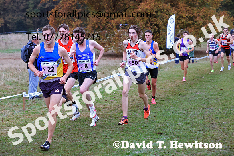 Senior Mens 2024 National Cross Country Relays, Berry Hill Park, Mansfield.   Photo: David T. Hewitson/Sports for All Pics